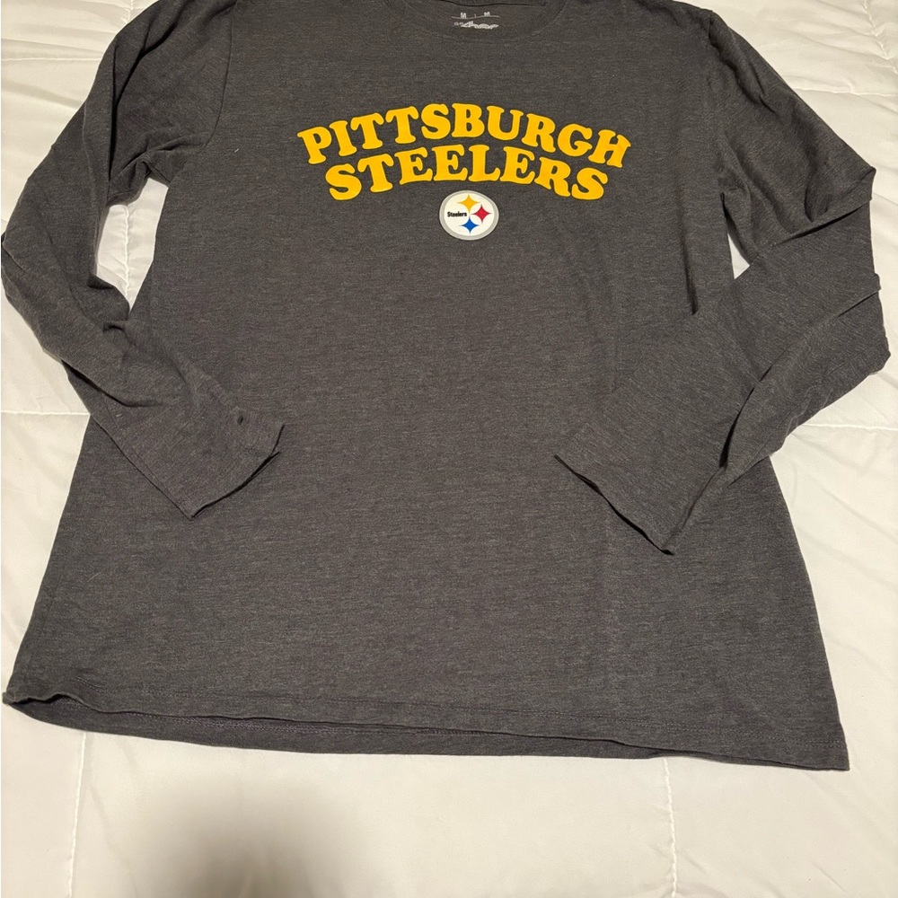 Pittsburgh Steelers Gray Long Sleeve Shirt